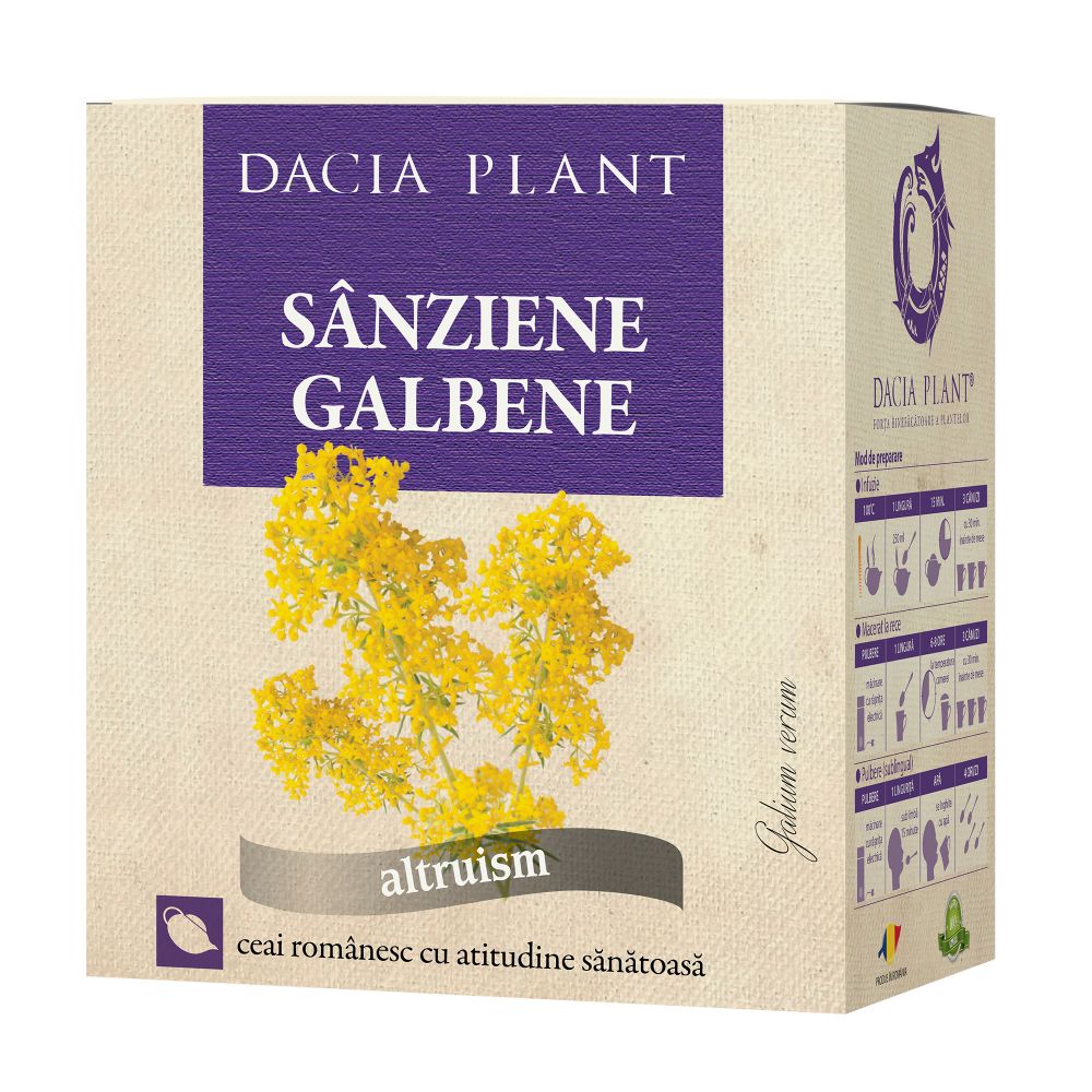 Ceai de sanziene galbene, 50 g, Dacia Plant