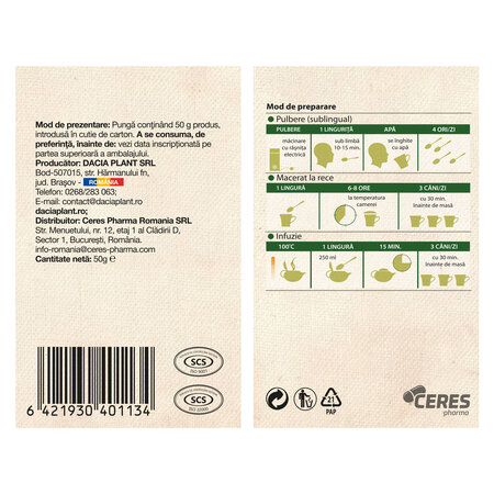 Ceai de ghimpe, 50 g, Dacia Plant 808590