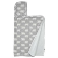 Prosop din bumbac organic cu gluga, 100x75 cm, Polar Bear, Fresk