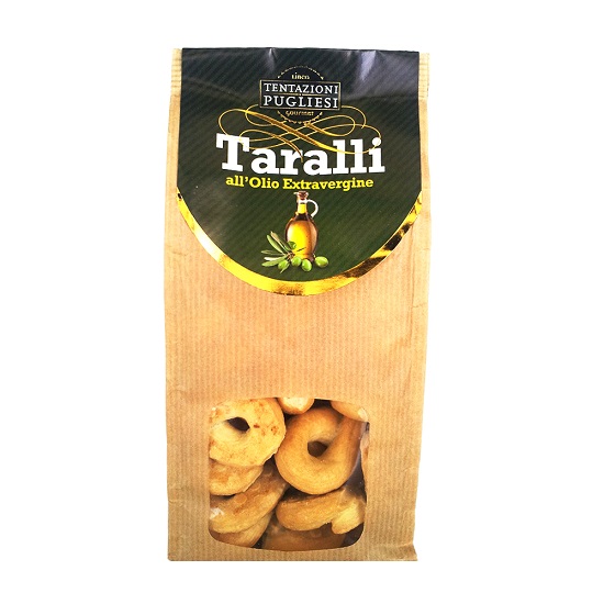 Covrigei cu ulei extra virgin de maslini Tiralli Gourmet, 250 g, Tentazioni Pugliesi