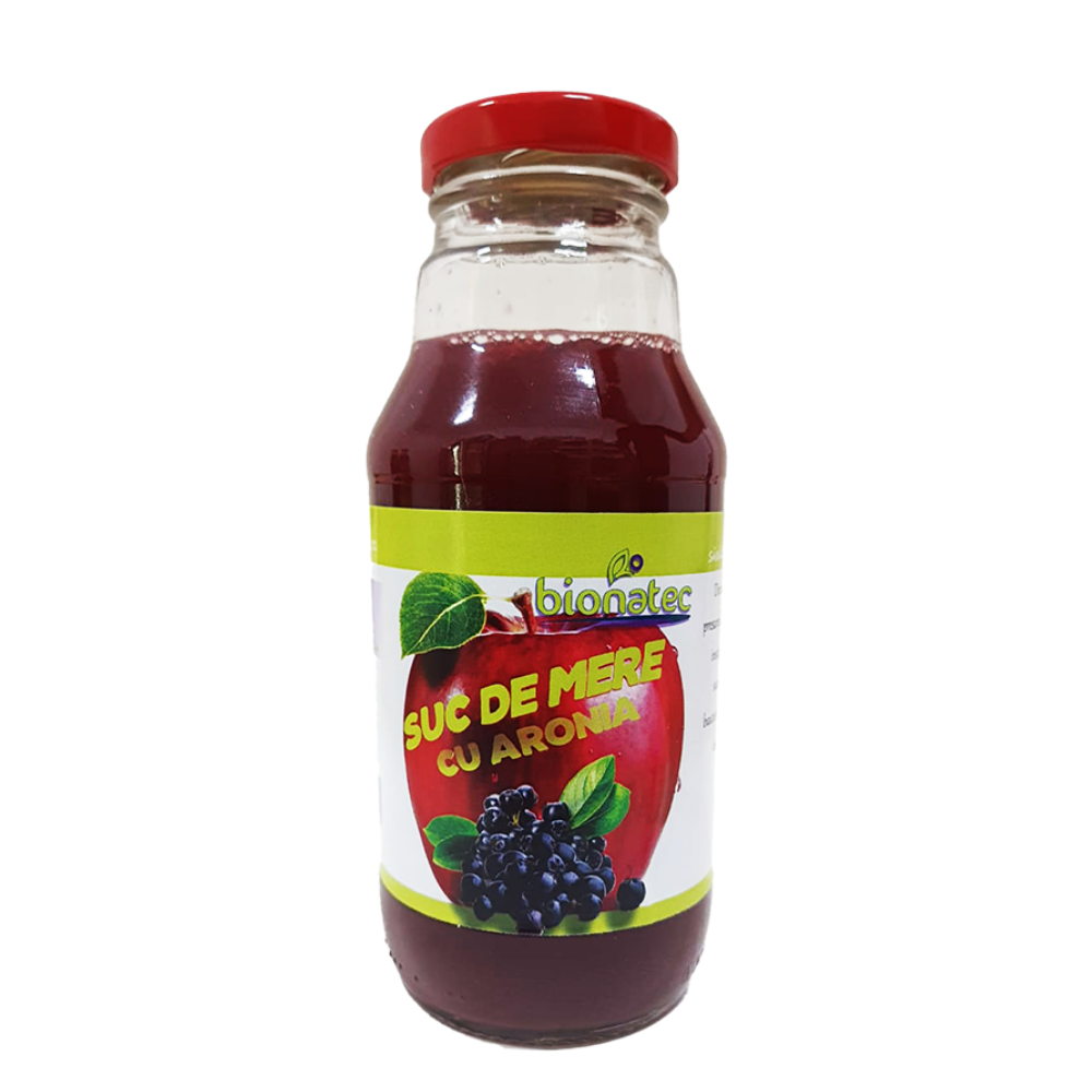 Suc de mere cu aronia, 330 ml, Bionatec