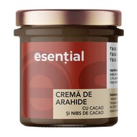 Crema de arahide cu ciocolata neagra si nibs de cacao, 300 g, Pronat