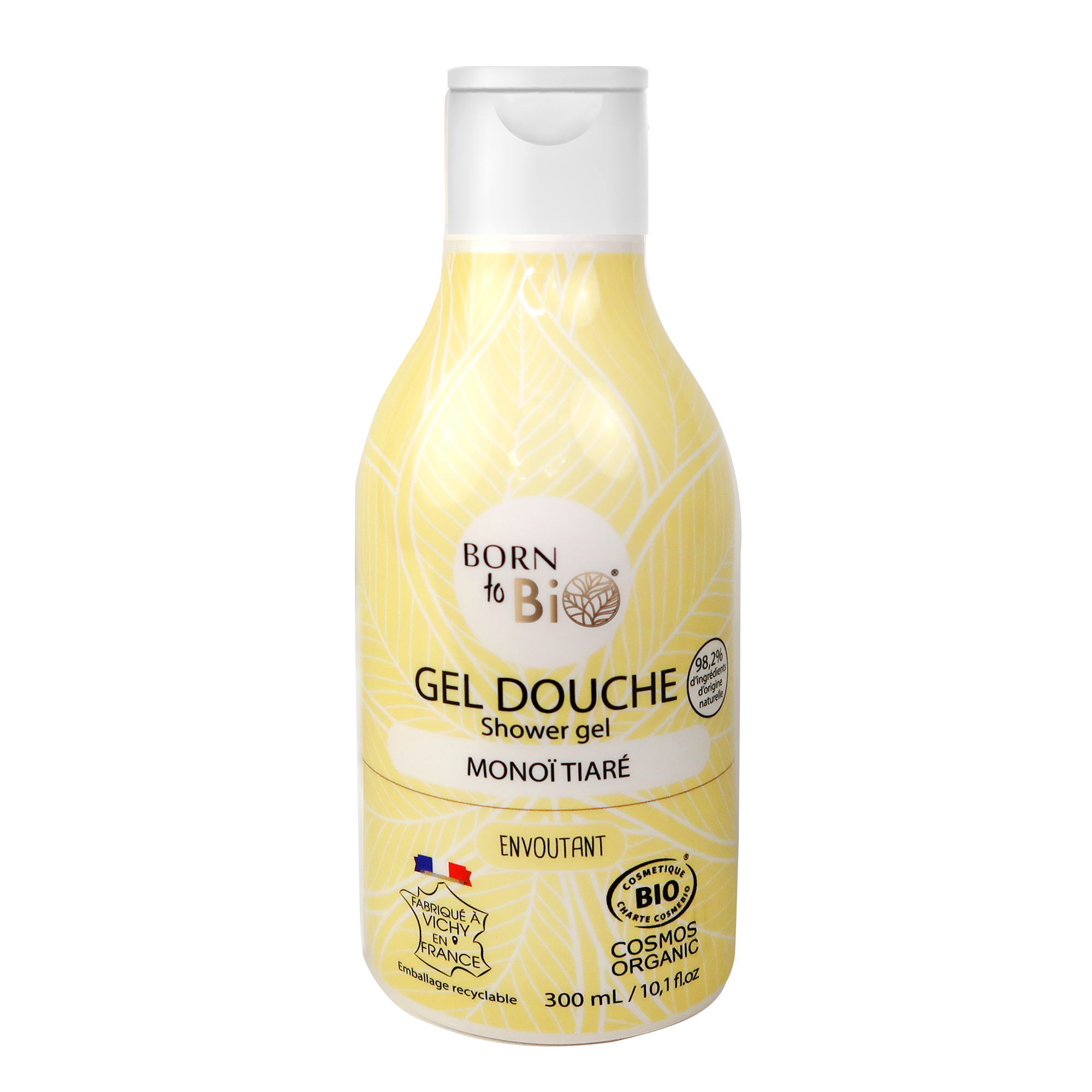 Gel de dus cu Monoi Tiare, 300 ml, Born to Bio