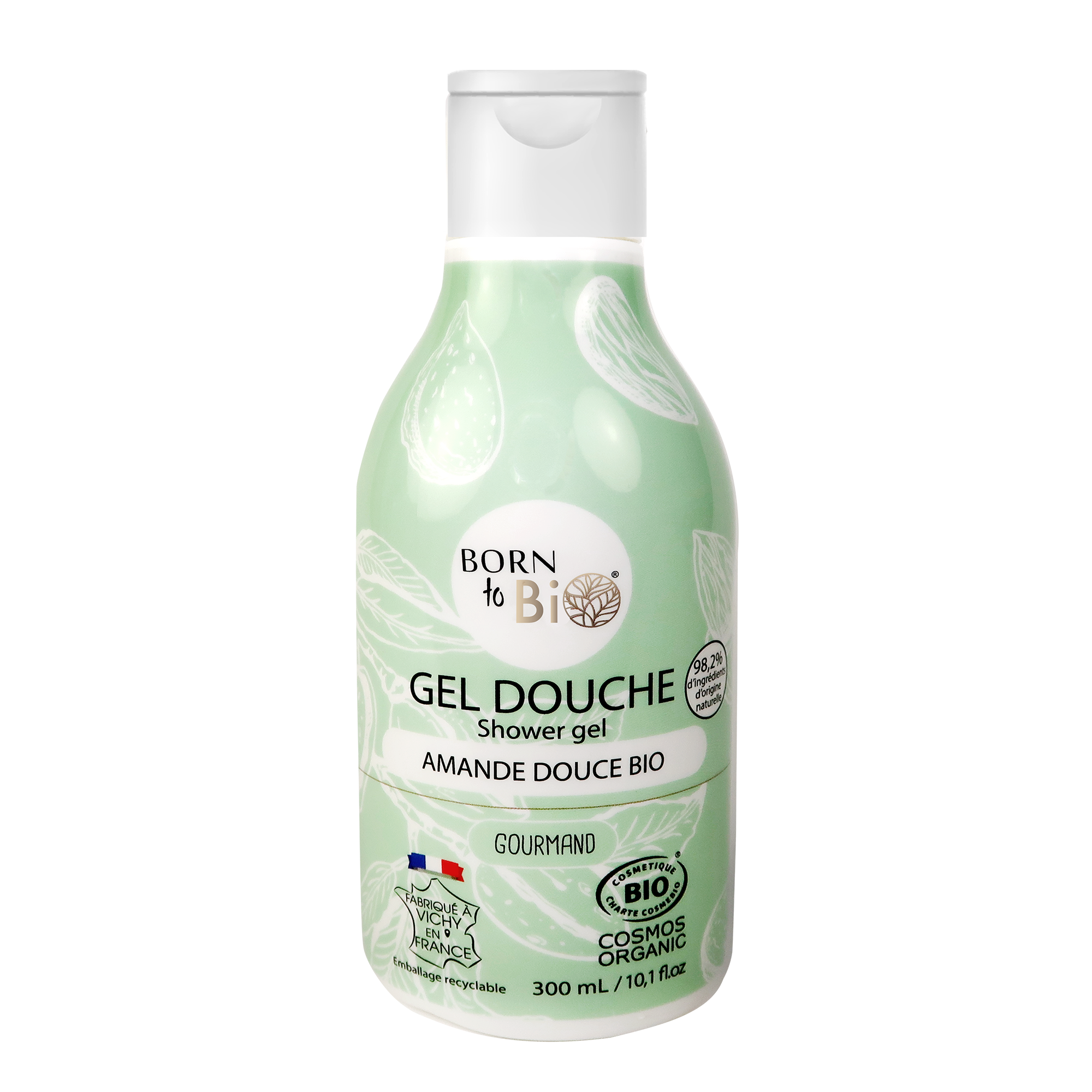 Gel de dus cu migdale dulci bio, 300 ml, Born to Bio