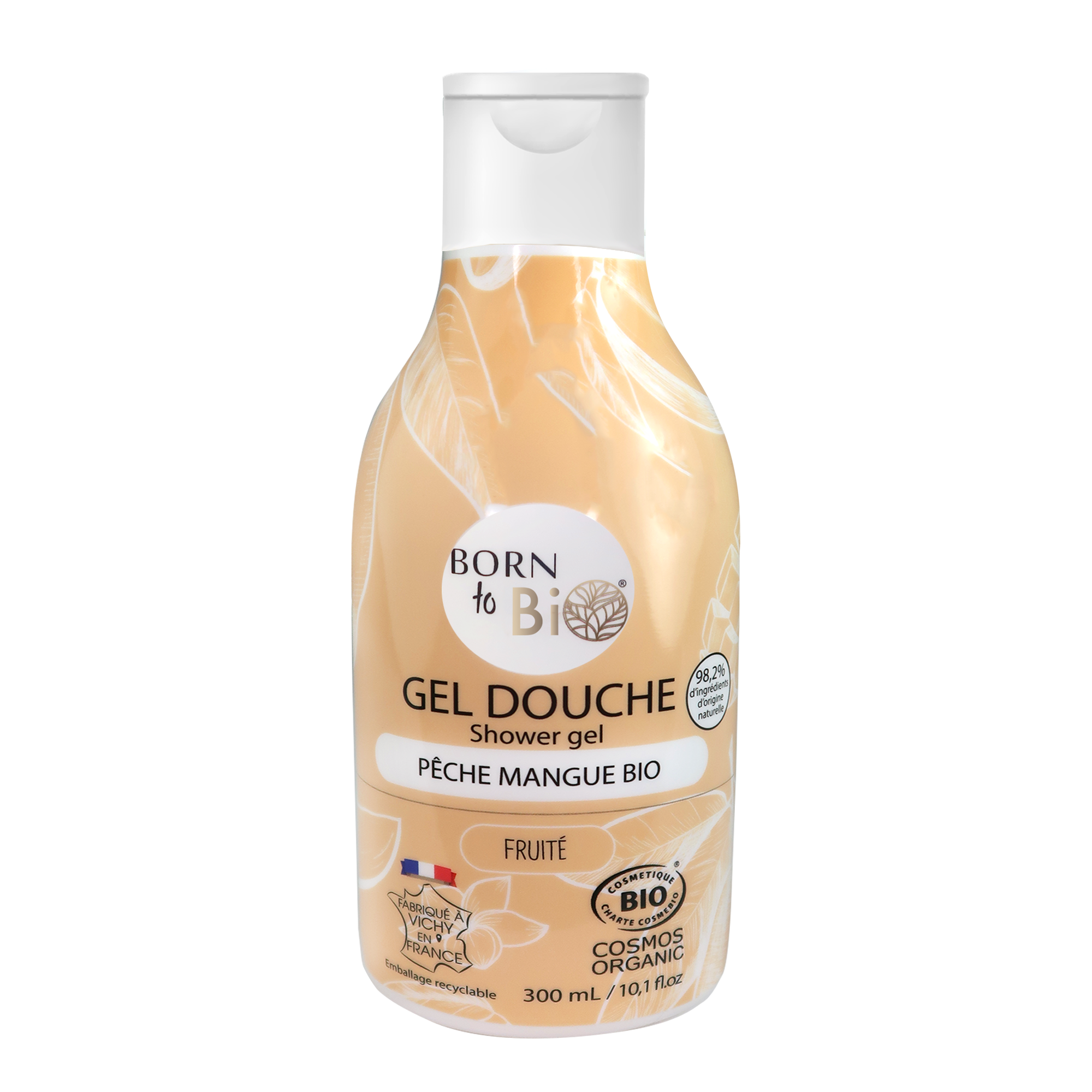 Gel de dus cu piersici si mango, 300 ml, Born to Bio