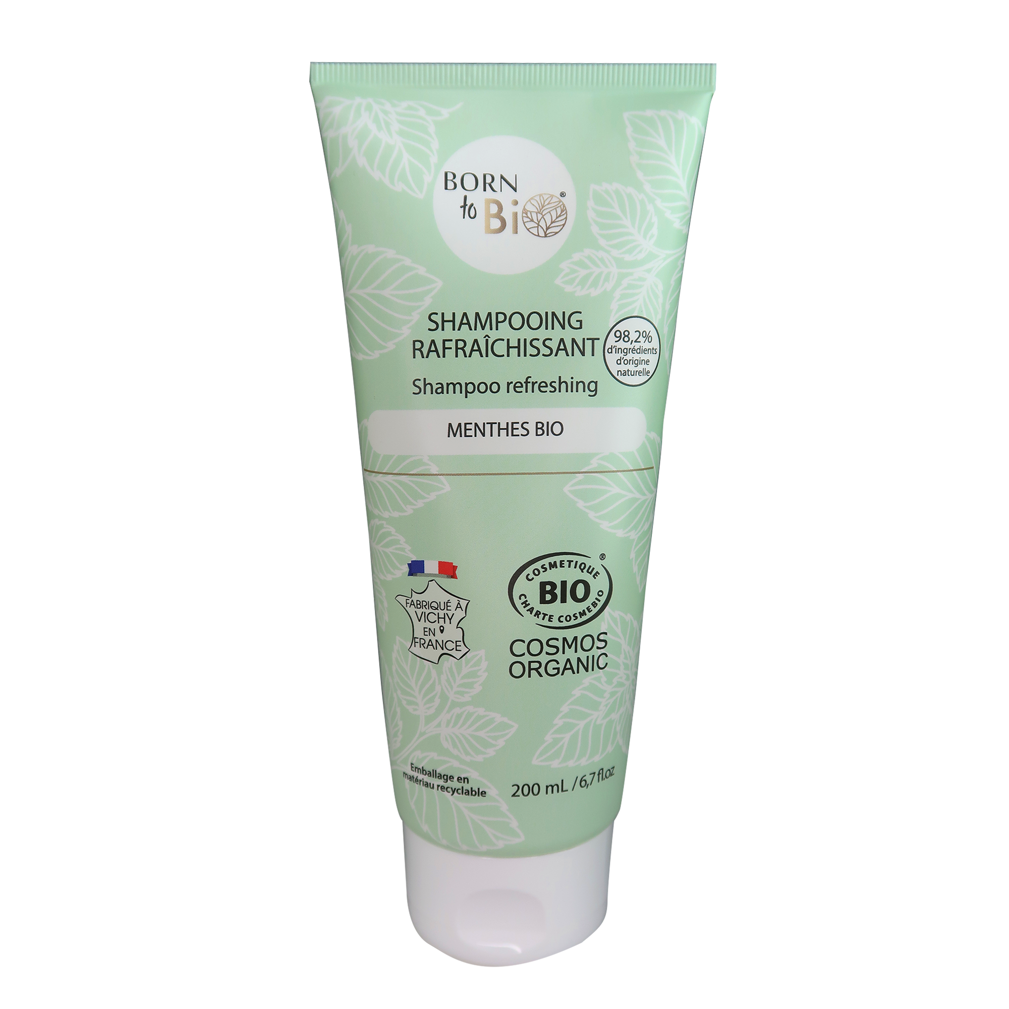 Sampon racoritor cu menta bio, 200 ml, Born to Bio