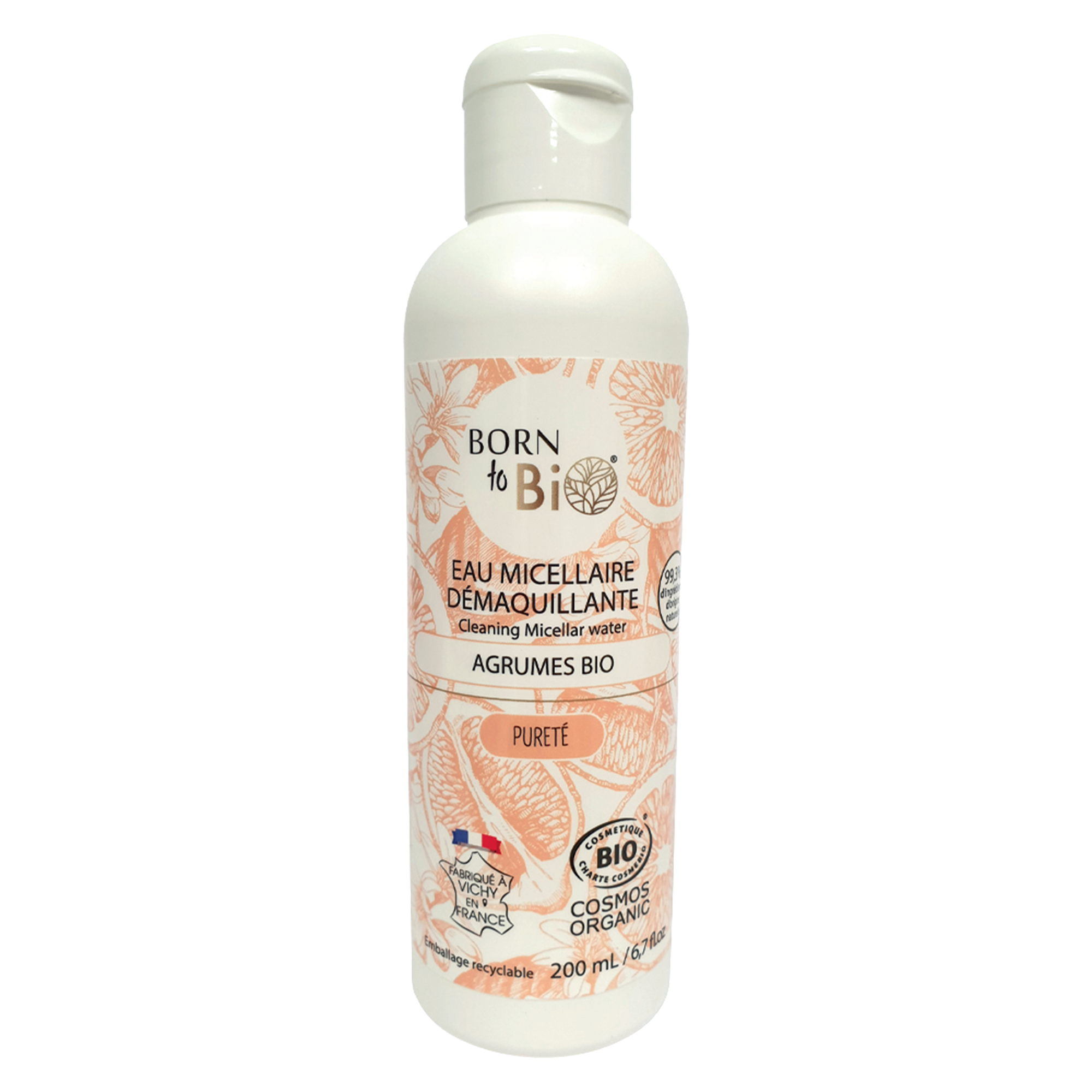 Apa micelara bio cu citrice, 200 ml, Born to Bio