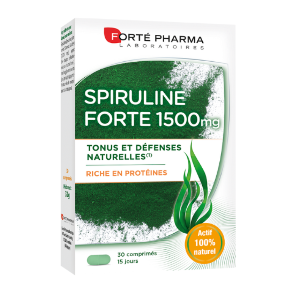 Spirulina Forte, 1500mg, 30 comprimate, Forte Pharma