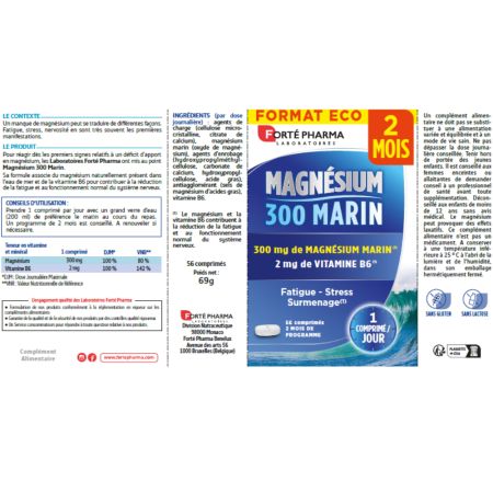 Magneziu marin 300, 56 comprimate, Forte Pharma 764792