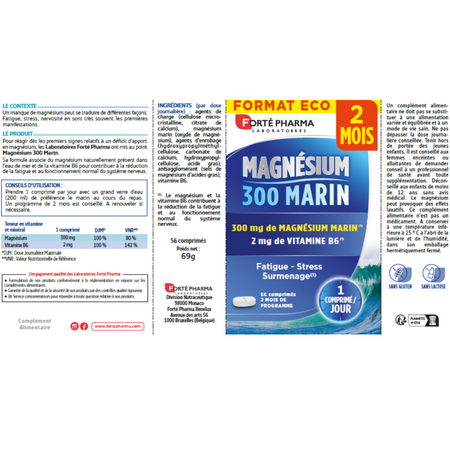 Magneziu marin 300, 56 comprimate, Forte Pharma 764792