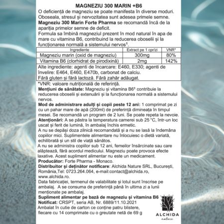 Magneziu marin 300, 56 comprimate, Forte Pharma 764791
