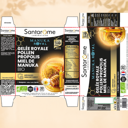 Manuka Royal  Bio, 20 fiole x 10 ml, Santarome 806201