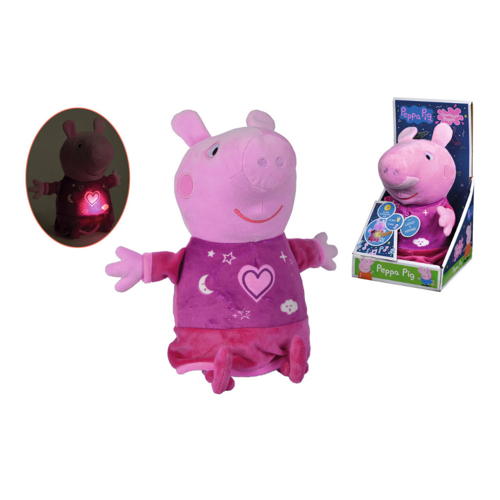 Jucarie de plus, 25 cm, Noapte Buna, Peppa Pig