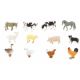 Set 12 mini figurine Animale de la ferma, +3 ani, Collecta 483617