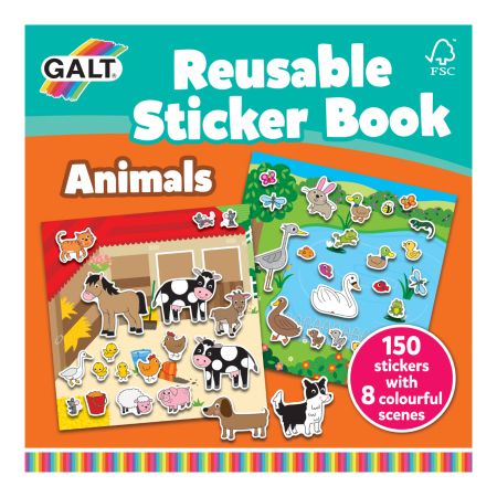 Cartea mea cu stickere Animalele, 3 ani+, Galt