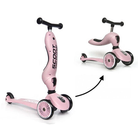 Trotineta 2 in 1 transformabila pentru copii Highwaykick 1, Kiwi, 1-5 ani, Scoot and Ride 483680