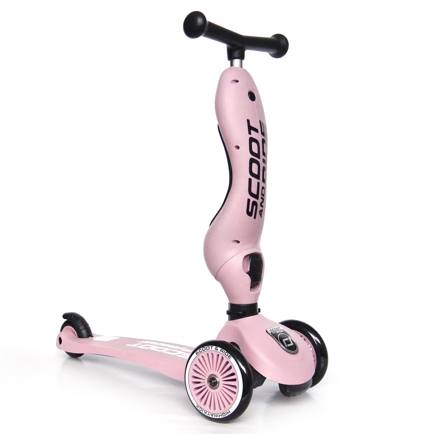 Trotineta pentru copii transformabila 2 in 1 Highwaykik 1, Rose, Scoot & Ride