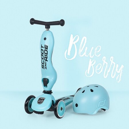 Trotineta 2 in 1 transformabila pentru copii Highwaykick 1, Blueberry, 1-5 ani, Scoot and Ride 483689