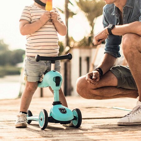 Trotineta 2 in 1 transformabila pentru copii Highwaykick 1, Blueberry, 1-5 ani, Scoot and Ride 483690
