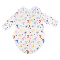Sac de dormit din bumbac cu maneci, Alb, Fluturasi, 3-6 luni, Baltic Bebe