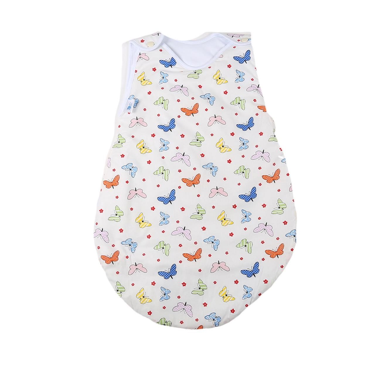 Sac de dormit din bumbac, Fluturi, 6-12 luni, Baltic Bebe