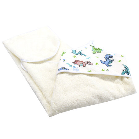 Prosop cu capison, 80x90 cm, Ivory cu Dragoni, Baltic Bebe 483855