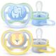 Suzete Ultra Air Philips Avent, 0-6 luni, 2 bucati, Elefant si Leu, SCF085/01, Philips 483892