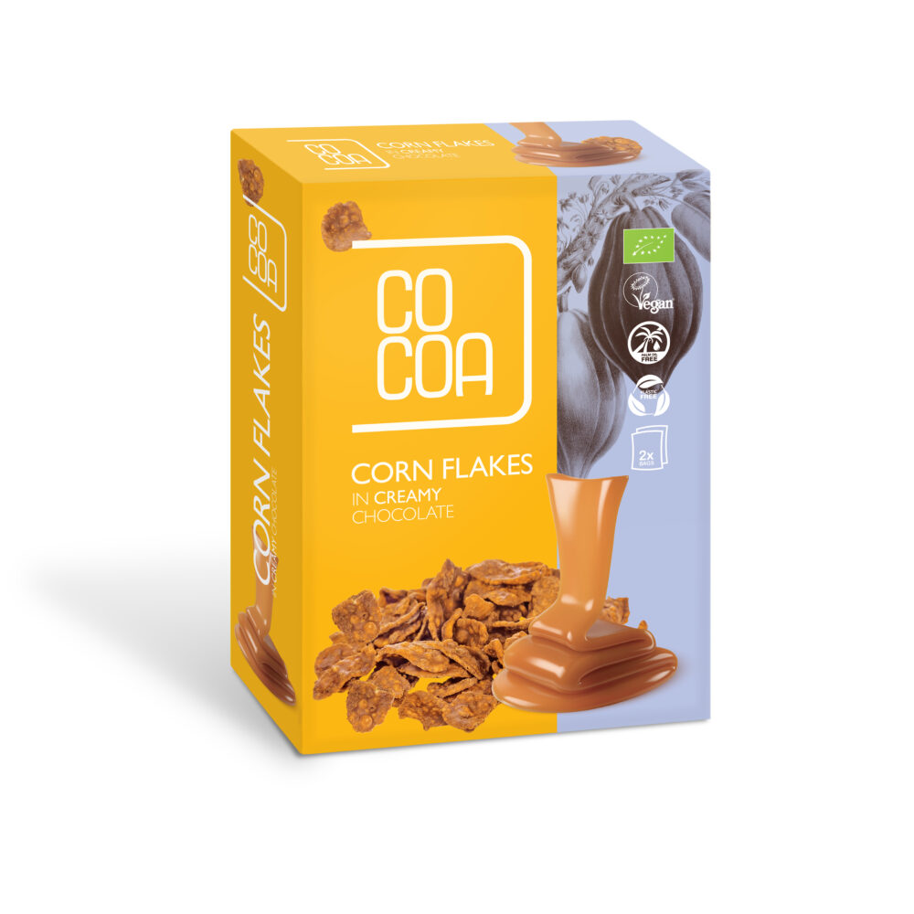 Fulgi de porumb Bio cu ciocolata cremoasa, 2x100 g, Cocoa