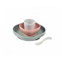 Set de masa din silicon, Eucalyptus, 4 piese, Beaba