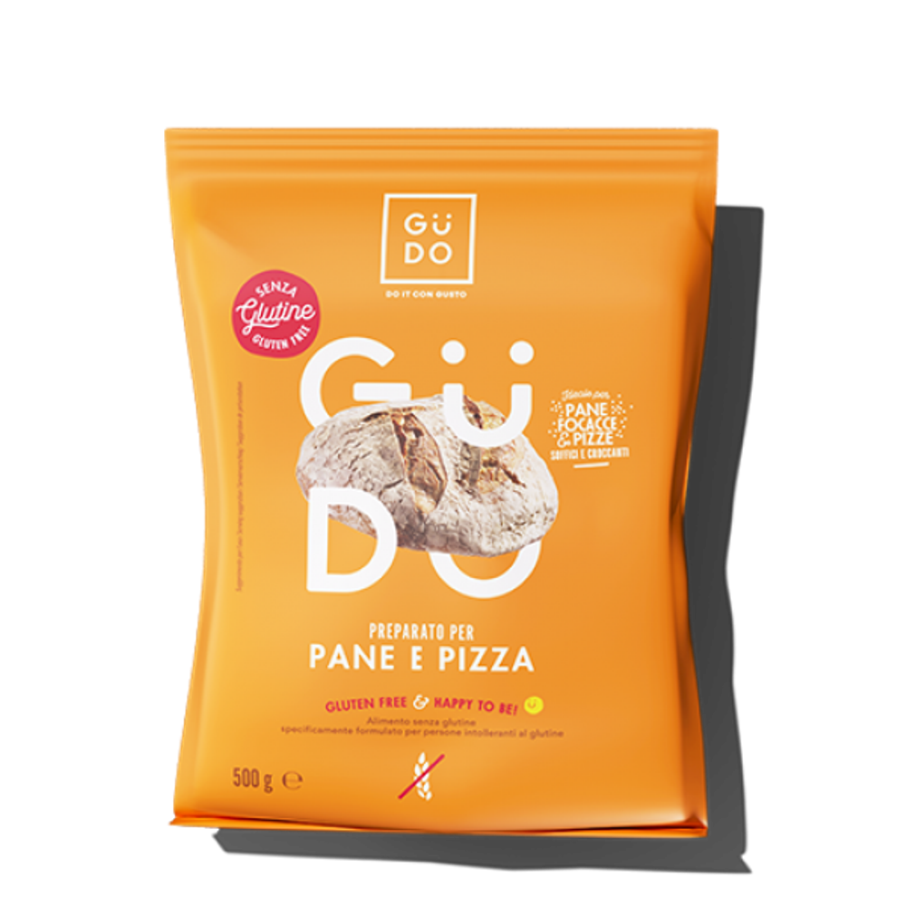 Mix pentru paine si pizza fara gluten, 500 g, Gudo