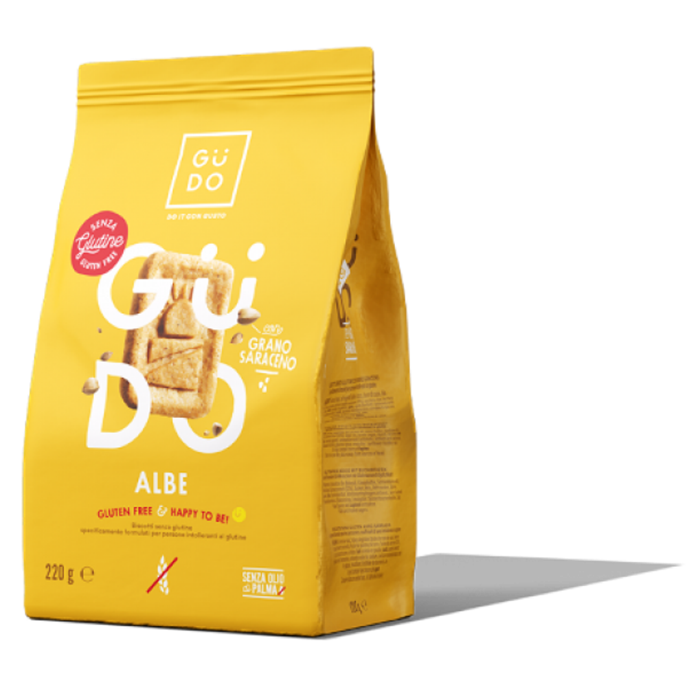 Biscuiti cu hrisca fara gluten Albe, 220 g, Gudo