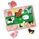 Puzzle din lemn in relife Animalele de la ferma, +2 ani, Melissa and Doug 652647