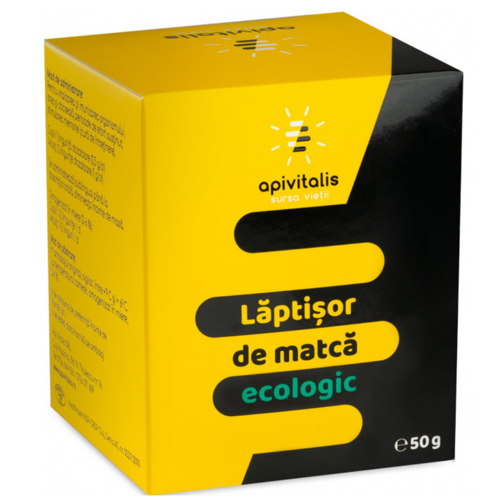 Laptisor de matca pur Bio, 50 g, Api Vitalis