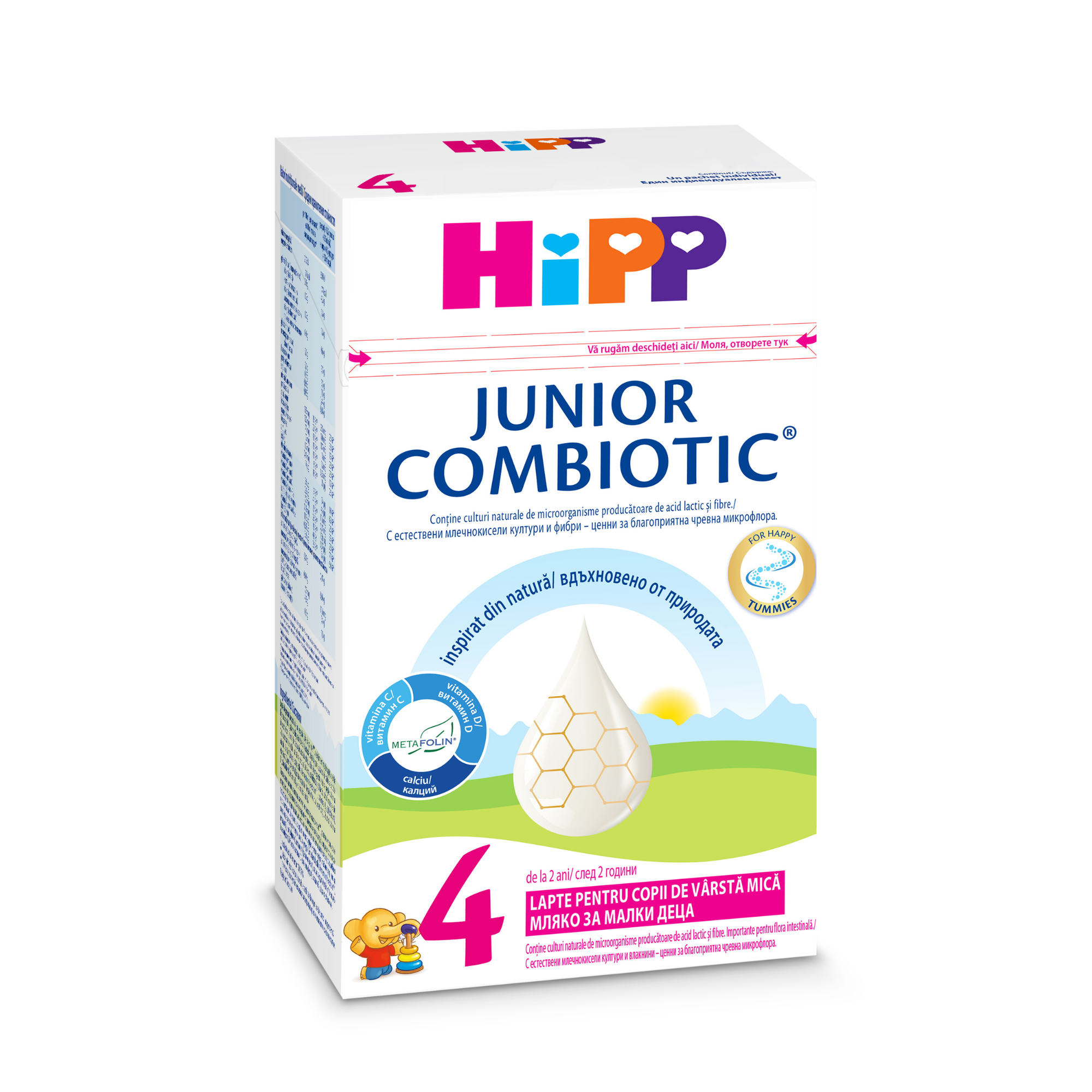 Lapte praf formula de crestere Junior Combiotic 4, +2 ani, 500 g, Hipp