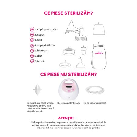 Kit premium biberon si accesorii, 24 mm, Spectra 622729