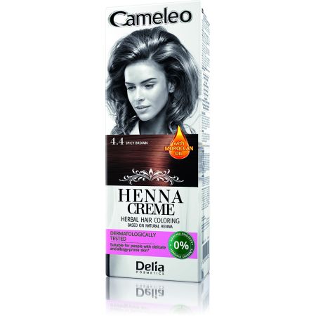 Vopsea crema pentru par pe baza de henna naturala