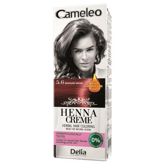 Vopsea crema pentru par cu henna 5.6