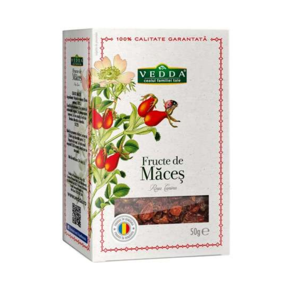 Ceai fructe de macese, 50 g, Vedda