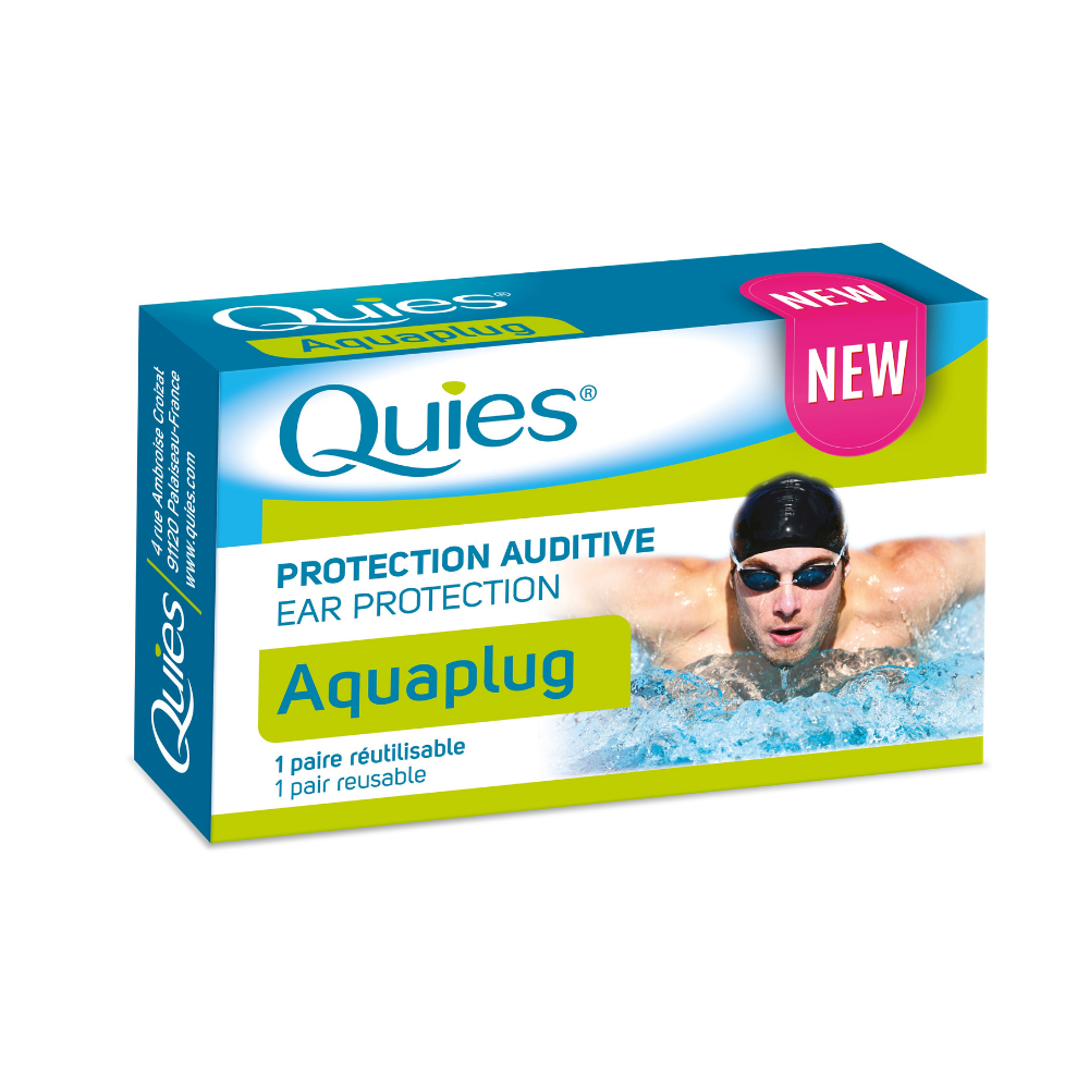 Dopuri din silicon Aquaplug, 1 pereche, Quies