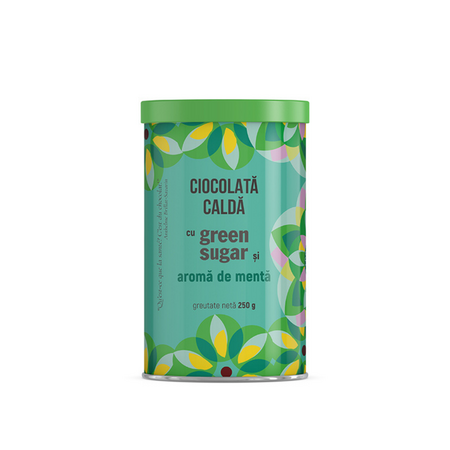 Ciocolata calda cu green sugar si aroma de menta
