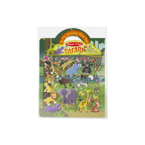 Abtibilduri pufoase Safari, +4 ani, Melissa&Doug