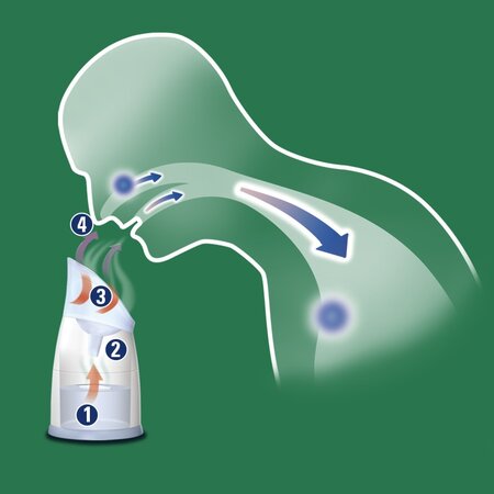 Inhalator portabil cu aburi cu 2 tablete de mentol, Vicks 448742