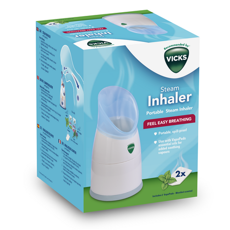 Inhalator portabil cu aburi cu 2 tablete de mentol, Vicks