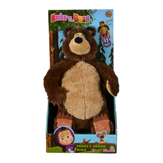 Urs de plus cu sunete din Masha si Ursul, 43 cm, Masha and the Bear