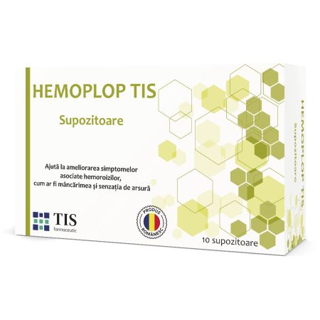 Supozitoare cu propolis Hemoploptis, 10 bucati, Tis Farmaceutic