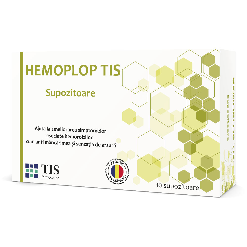 Supozitoare cu propolis Hemoploptis, 10 bucati, Tis Farmaceutic