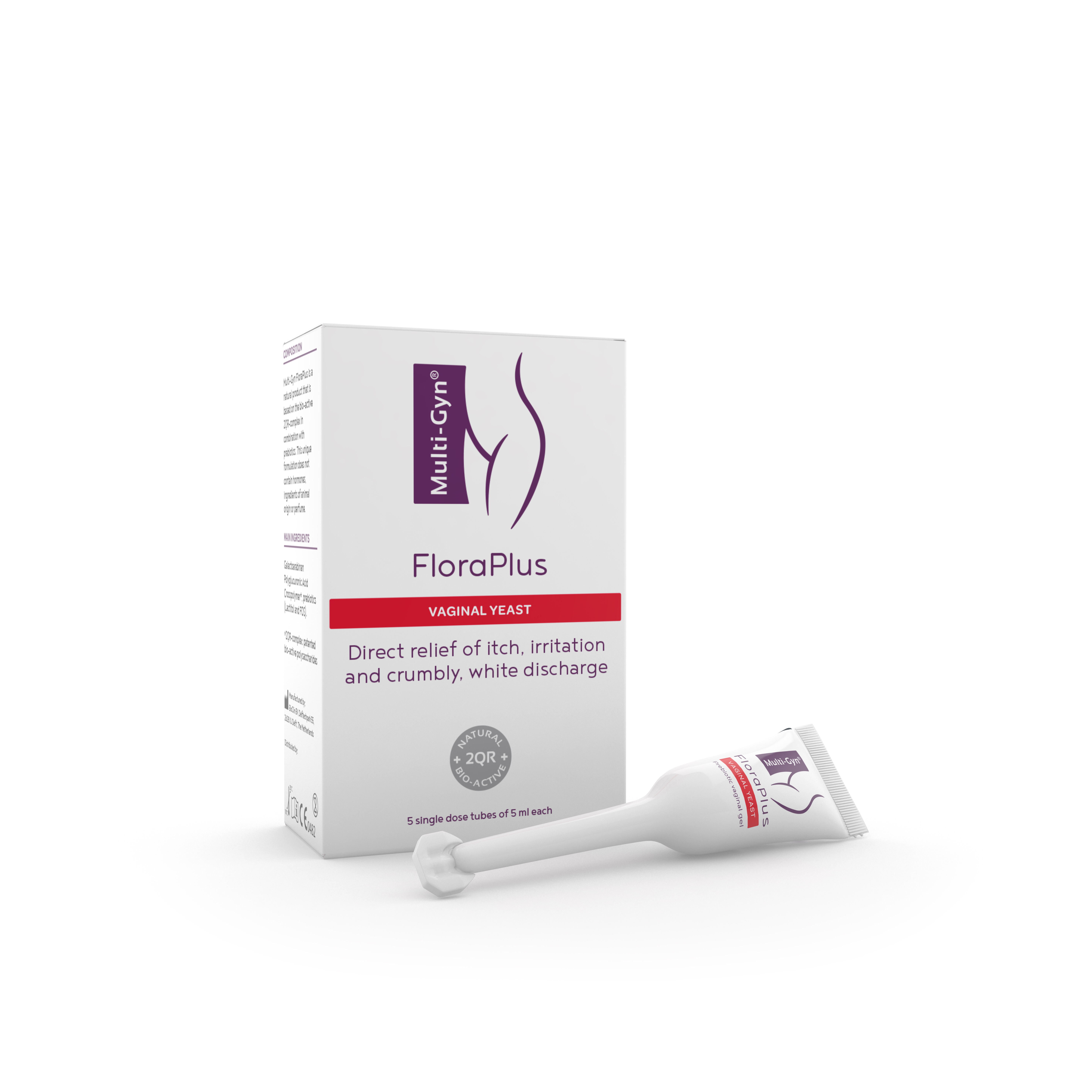 Flora Plus Multi-Gyn impotriva candidozei, 5 tuburi, Bioclin