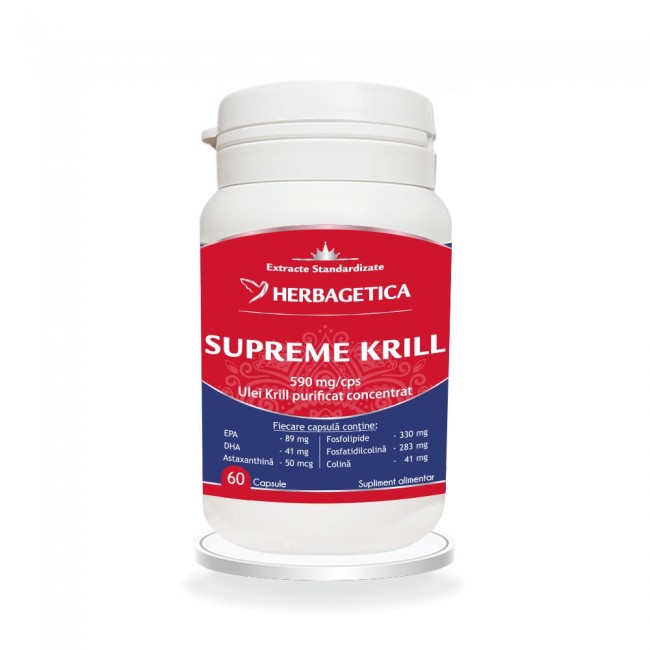 Supreme Krill Omega 3 Forte, 60 capsule, Herbagetica