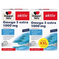 Pachet Omega 3 extra, 1000 mg, 120 + 60 capsule, Doppelherz