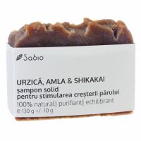 Sampon solid pentru stimularea cresterii parului, 130 g, Sabio